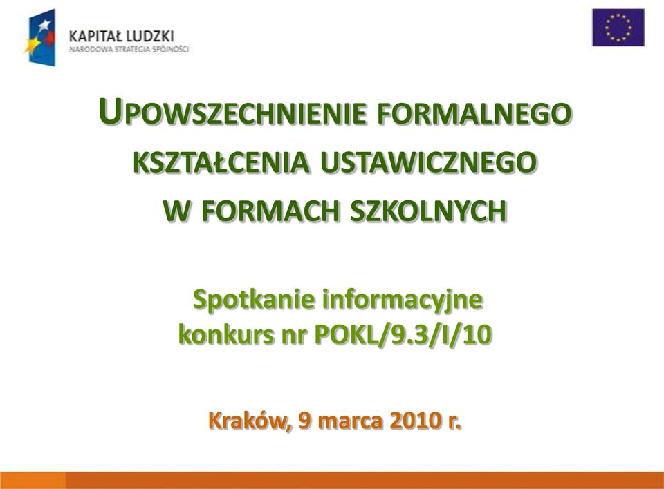 SZKOLNYCH Spotkanie informacyjne