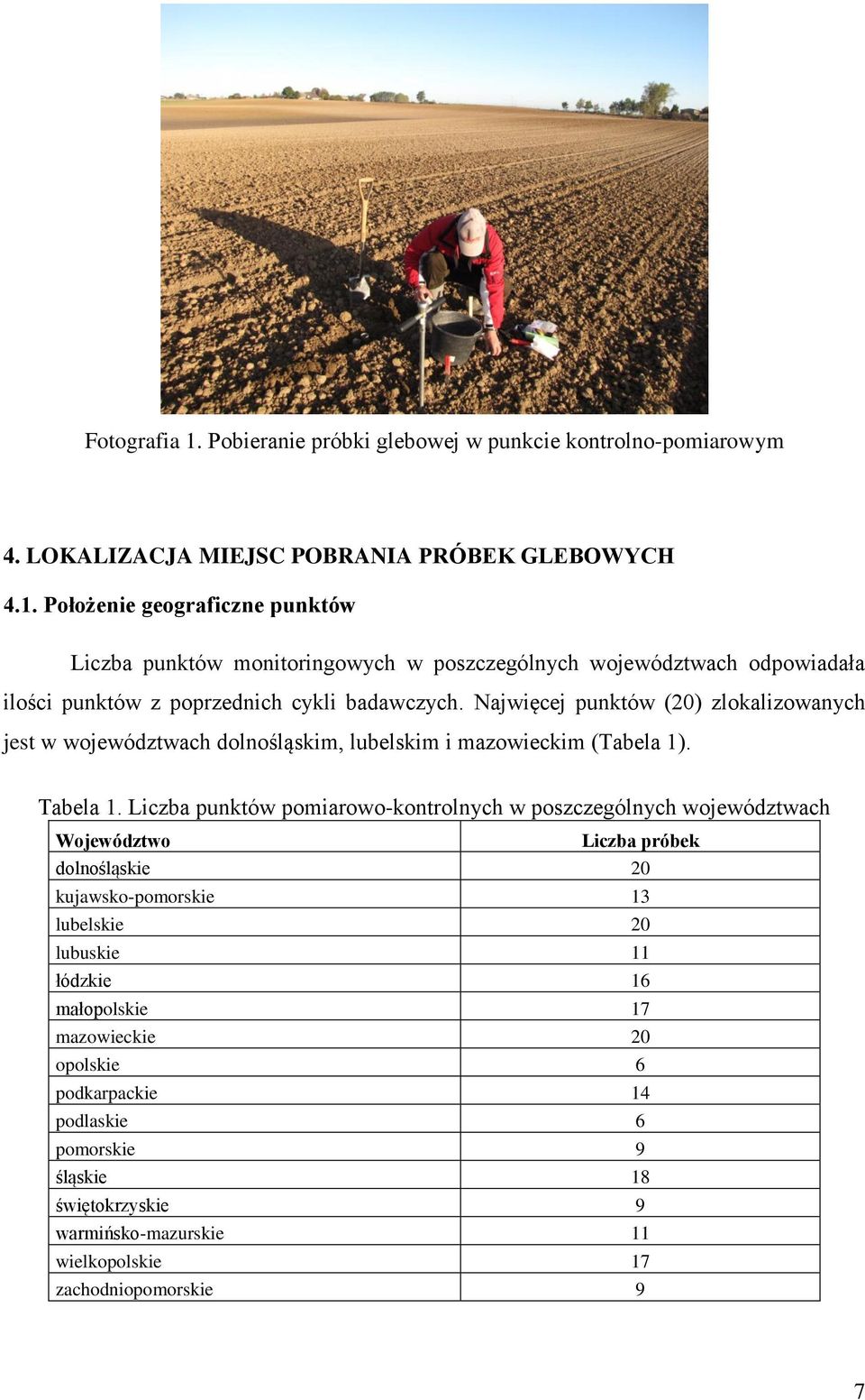 Liczba punktów pomiarowo-kontrolnych w poszczególnych województwach Województwo Liczba próbek dolnośląskie 20 kujawsko-pomorskie 13 lubelskie 20 lubuskie 11 łódzkie 16 małopolskie 17