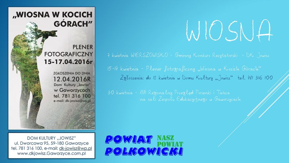 781 316 100 30 kwietnia - XVII Regionalny Przegląd Piosenki i Tańca na sali Zespołu Edukacyjnego w