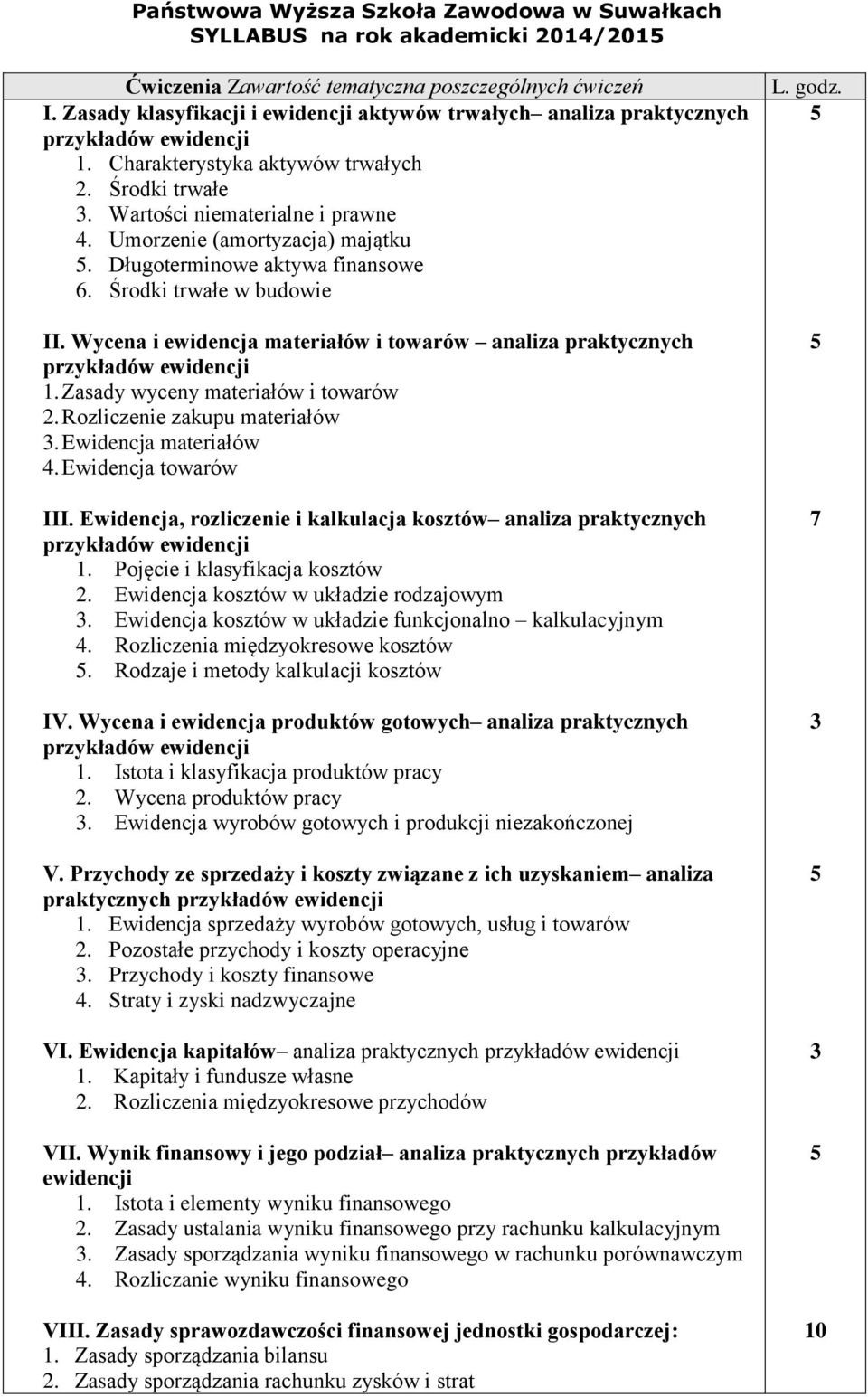 Długoterminowe aktywa finansowe 6. Środki trwałe w budowie II. Wycena i ewidencja materiałów i towarów analiza praktycznych Zasady wyceny materiałów i towarów Rozliczenie zakupu materiałów 3.