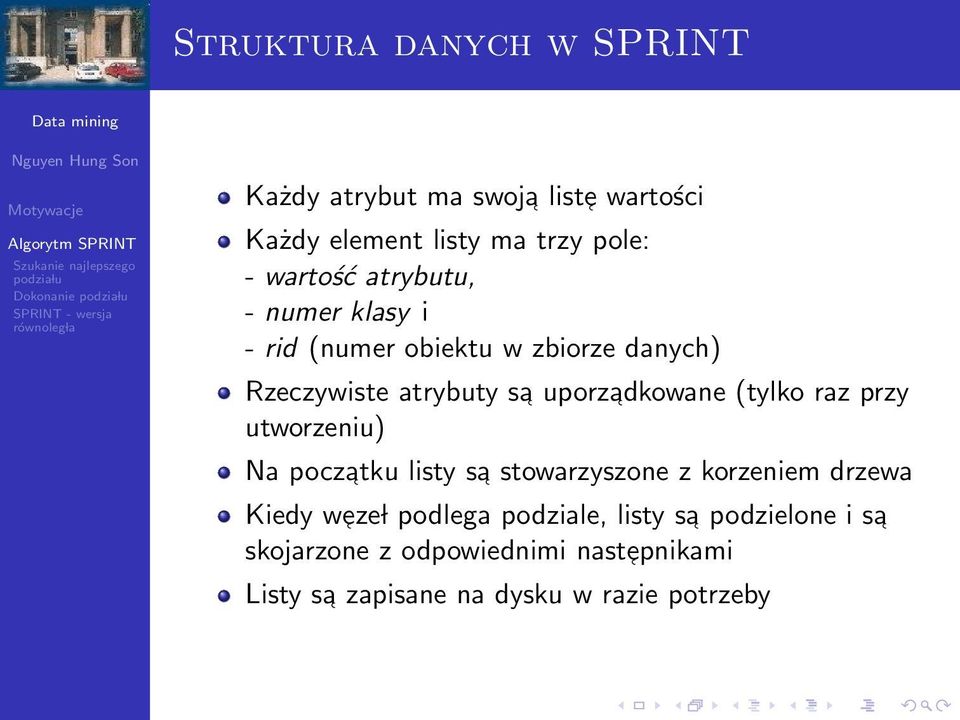 (tylko raz przy utworzeniu) Na poczatku listy sa stowarzyszone z korzeniem drzewa Kiedy weze l podlega