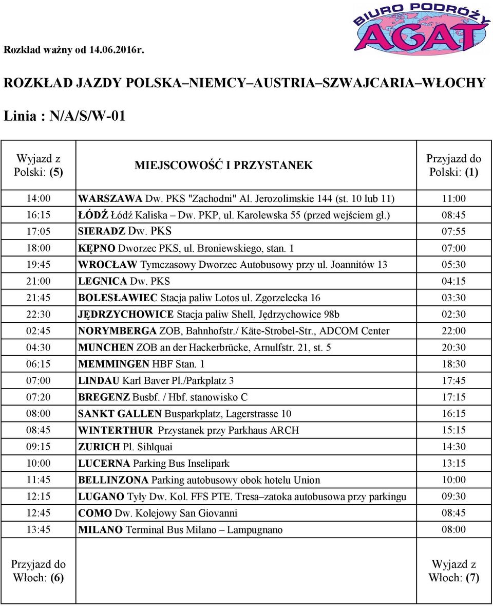 ) 17:05 SIERADZ Dw. PKS 07:55 18:00 KĘPNO Dworzec PKS, ul. Broniewskiego, stan.