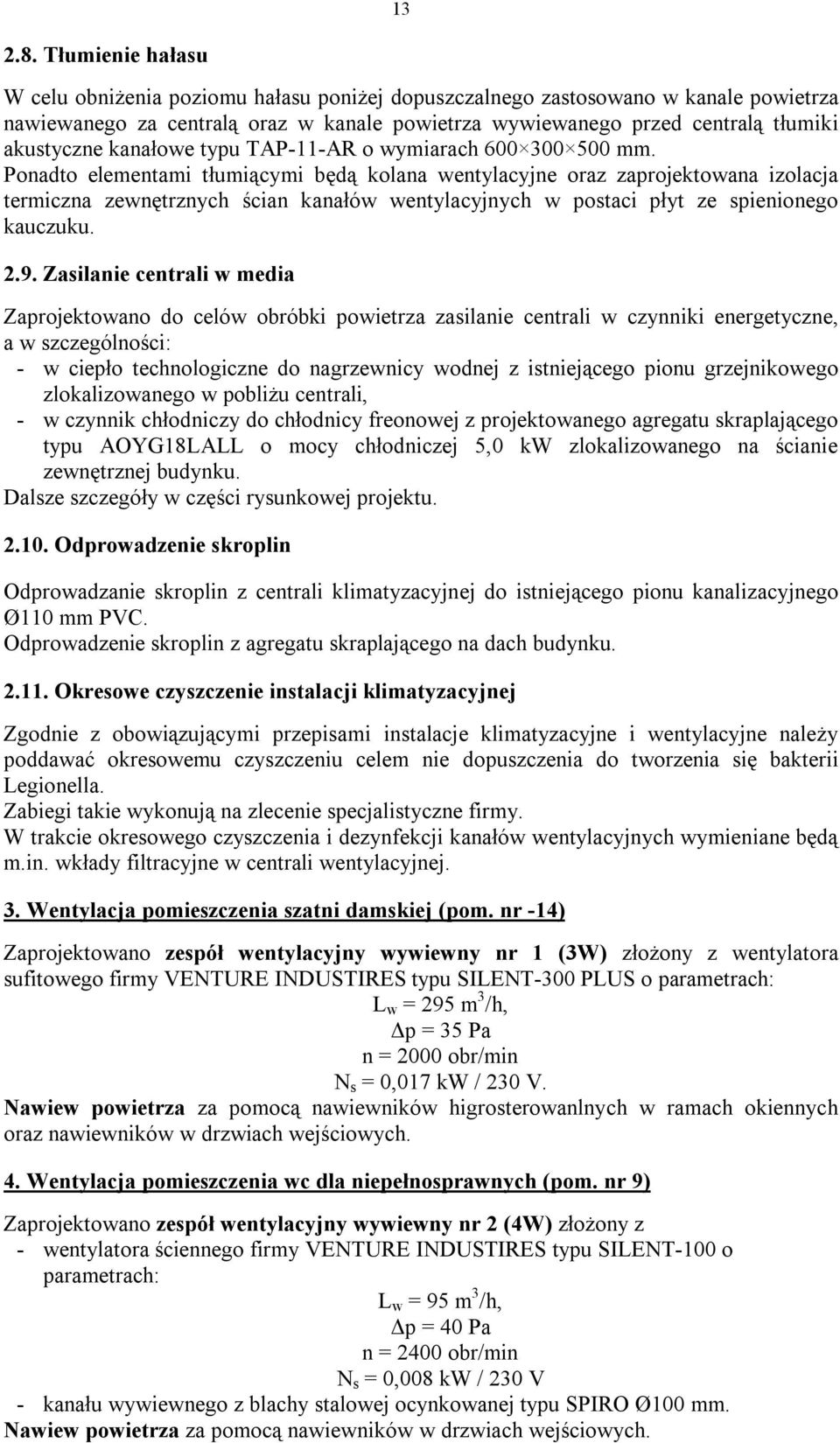 kanałowe typu TAP-11-AR o wymiarach 600 300 500 mm.