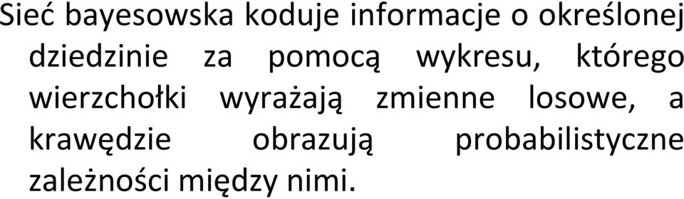 którego wierzchołki wyrażają zmienne losowe,