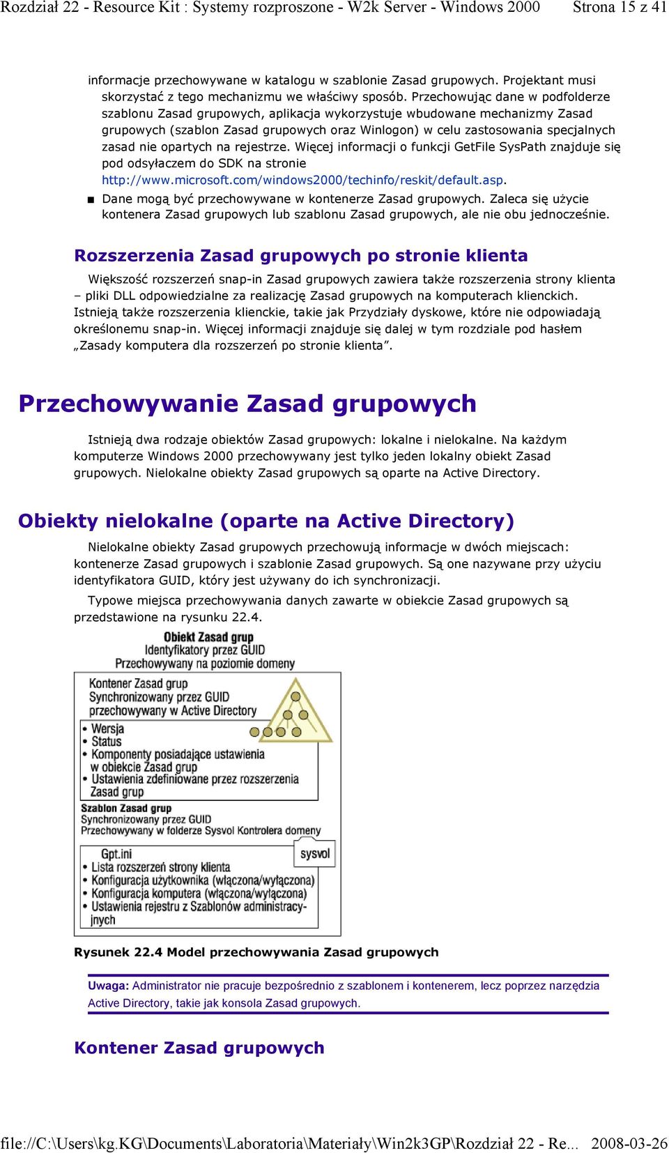 opartych na rejestrze. Więcej informacji o funkcji GetFile SysPath znajduje się pod odsyłaczem do SDK na stronie http://www.microsoft.com/windows2000/techinfo/reskit/default.asp.