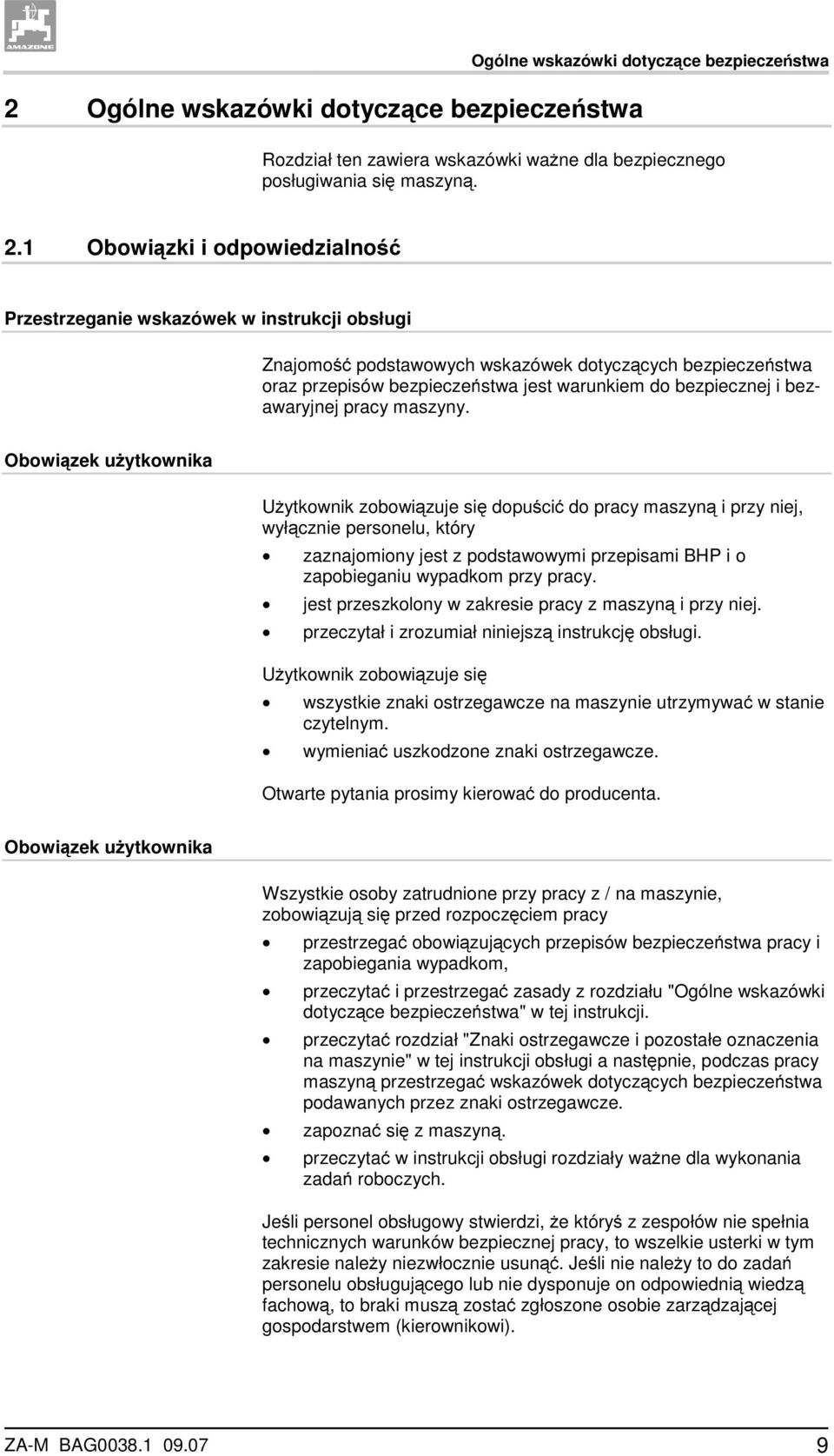 bezawaryjnej pracy maszyny.