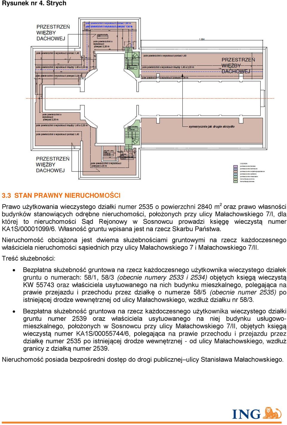 Małachowskiego 7/I, dla której to nieruchomości Sąd Rejonowy w Sosnowcu prowadzi księgę wieczystą numer KA1S/00001099/6. Własność gruntu wpisana jest na rzecz Skarbu Państwa.