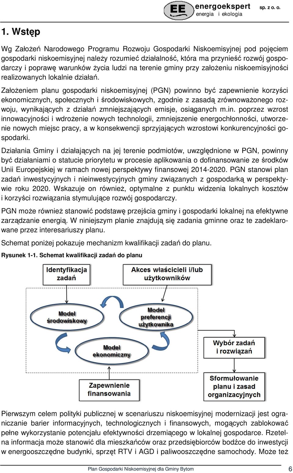 ZałoŜeniem planu gospodarki niskoemisyjnej (PGN) powinno być zapewnienie korzyści ekonomicznych, społecznych i środowiskowych, zgodnie z zasadą zrównowaŝonego rozwoju, wynikających z działań