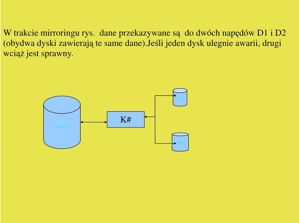 (obydwa dyski zawierają te same dane).