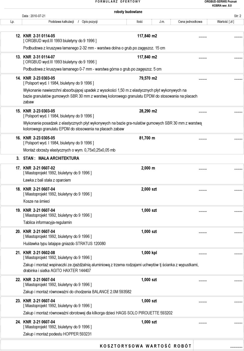 KNR 2-23 0303-05 79,570 m2.