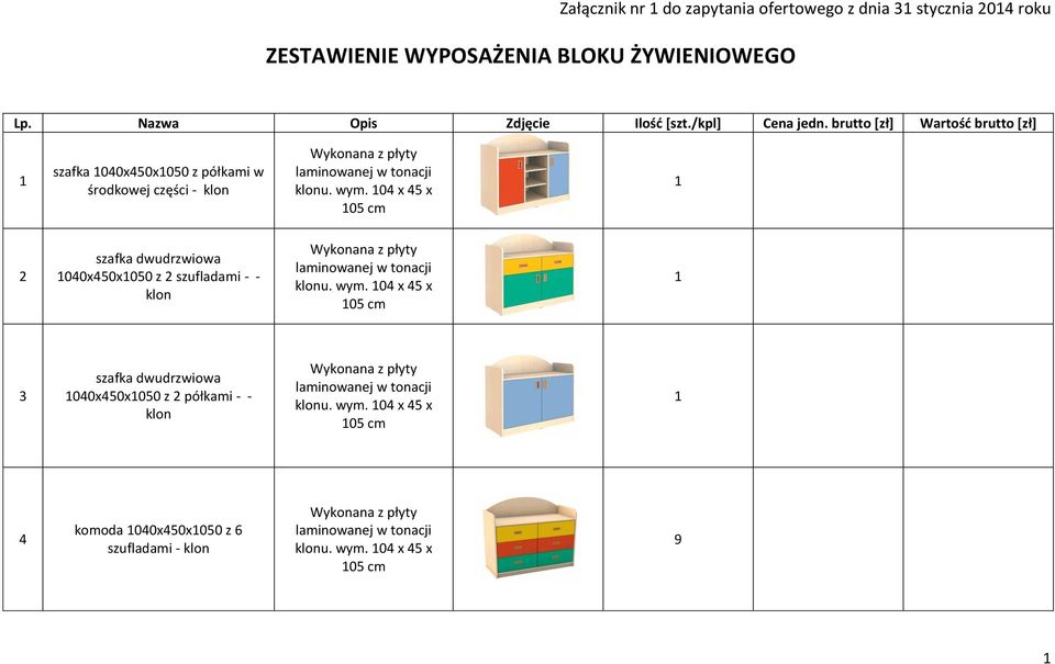 04 x 45 x 05 cm szafka dwudrzwiowa 040x450x050 z szufladami - - klon Wykonana z płyty klonu. wym.