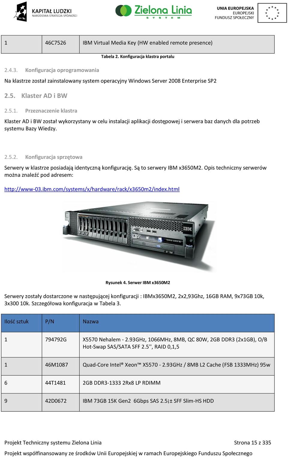 Przeznaczenie klastra Klaster AD i BW został wykorzystany w celu instalacji aplikacji dostępowej i serwera baz danych dla potrzeb systemu Bazy Wiedzy. 2.