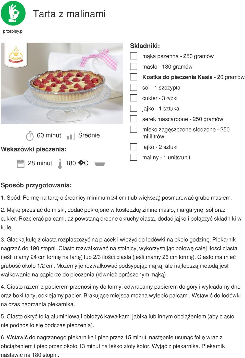 Rozcierać palcami, aż powstaną drobne okruchy ciasta, dodać jajko i połączyć składniki w kulę. 3. Gładką kulę z ciasta rozpłaszczyć na placek i włożyć do lodówki na około godzinę.