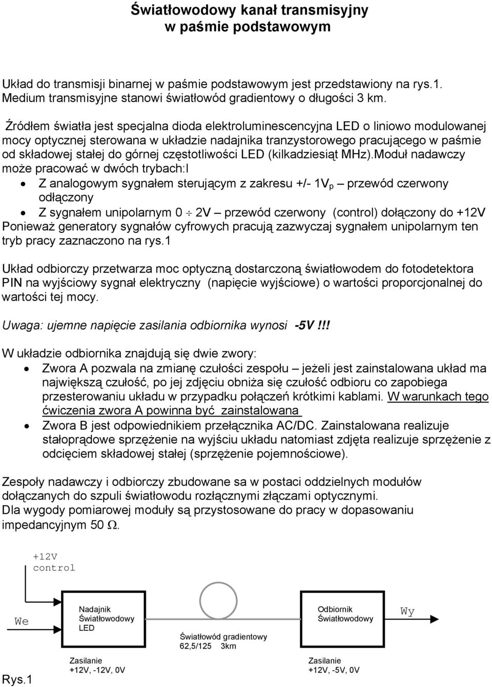 częstotliwości LED (kilkadziesiąt MHz).
