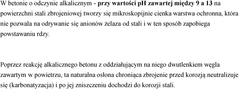 powstawaniu rdzy.