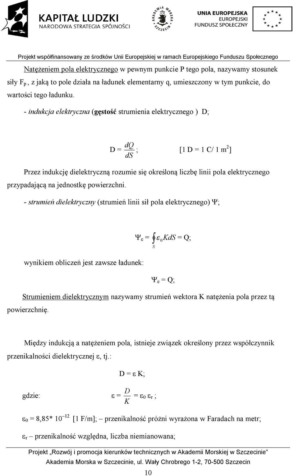 jednostkę powierzchni.