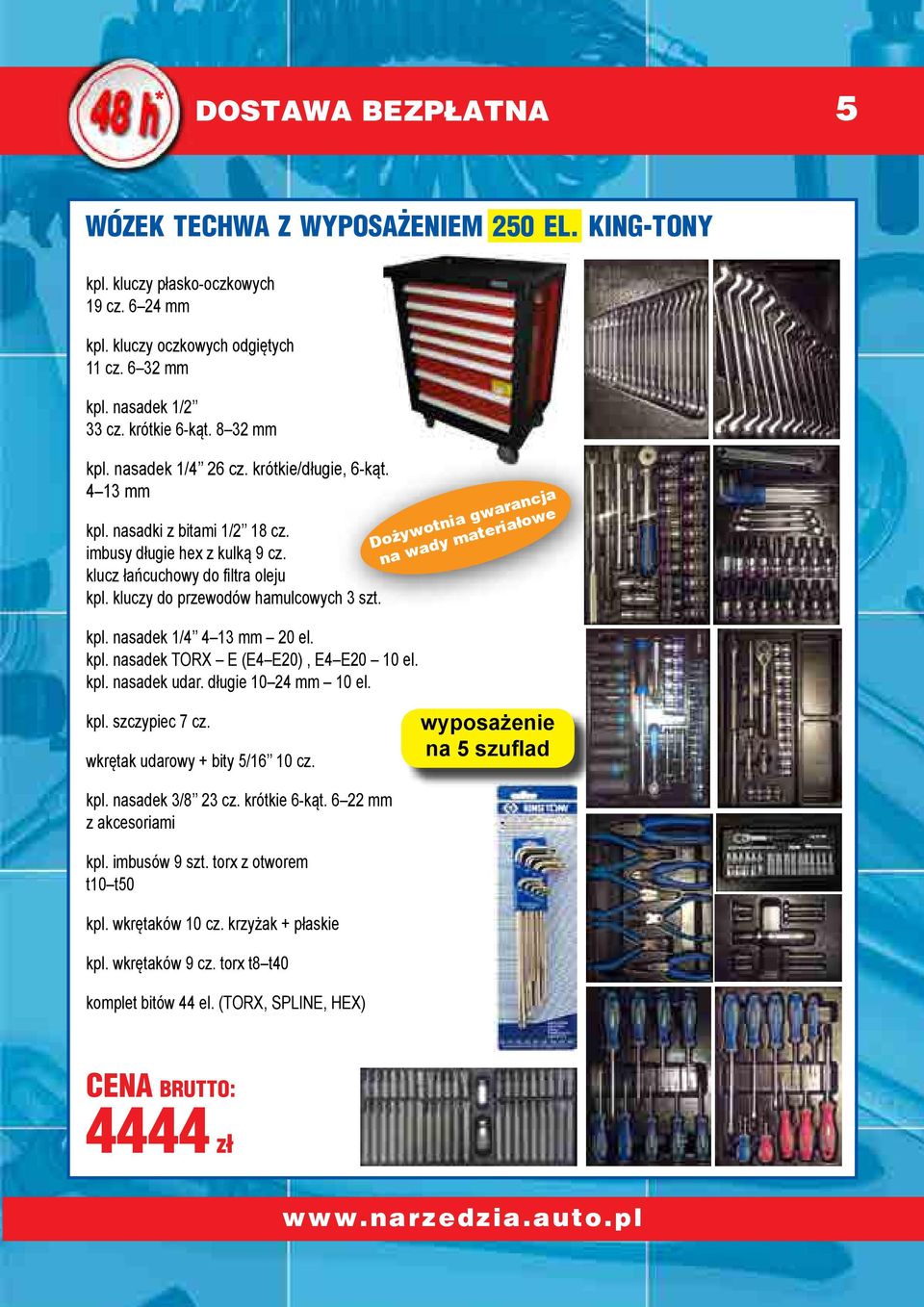 kluczy do przewodów hamulcowych 3 szt. kpl. nasadek 1/4 4 13 mm 20 el. kpl. nasadek TORX E (E4 E20), E4 E20 10 el. kpl. nasadek udar. długie 10 24 mm 10 el.