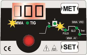 todě MMA udává polaritu výrobce elektrod podle jejich typu. Svařovací kabely by měly být co nejkratší, blízko jeden druhému a umístěné na úrovni podlahy nebo blízko ní.