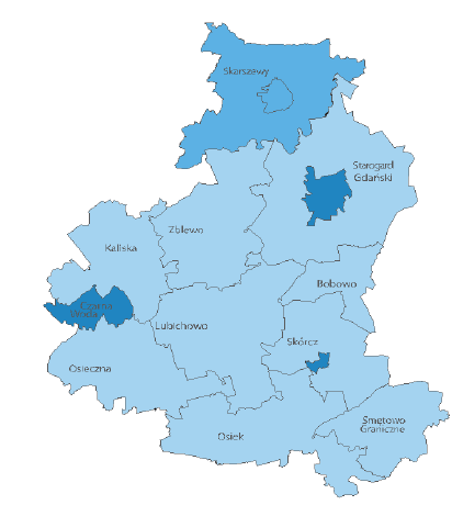 GOSPODARKA KOMUNALNA 2) GOSPODARKA KOMUNALNA- intensywność zabudowy W województwie pomorskim 100% gmin posiada aktualne Studium uwarunkowań i kierunków zagospodarowania przestrzennego, które reguluje