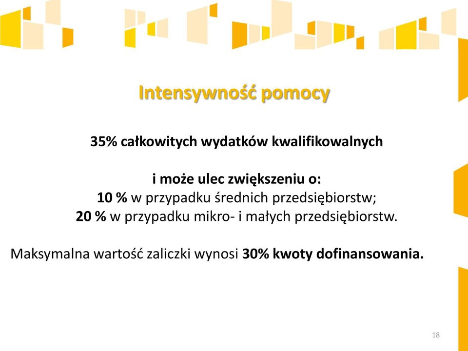 przedsiębiorstw; 20 % w przypadku mikro- i małych