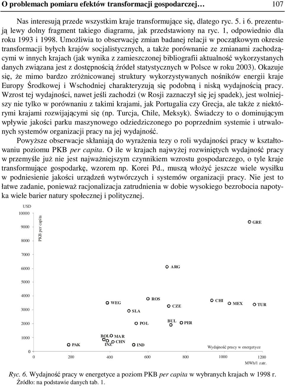 UmoŜliwia to obserwację zmian badanej relacji w początkowym okresie transformacji byłych krajów socjalistycznych, a takŝe porównanie ze zmianami zachodzącymi w innych krajach (jak wynika z