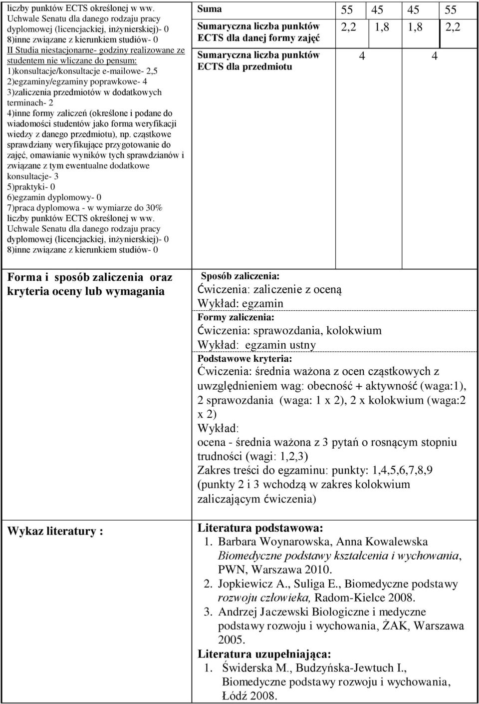 terminach- 2 wiadomości studentów jako forma weryfikacji wiedzy z danego przedmiotu), np.