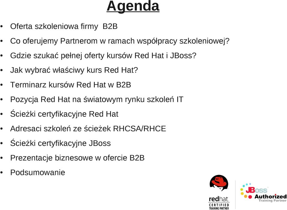 Terminarz kursów Red Hat w B2B Pozycja Red Hat na światowym rynku szkoleń IT Ścieżki certyfikacyjne