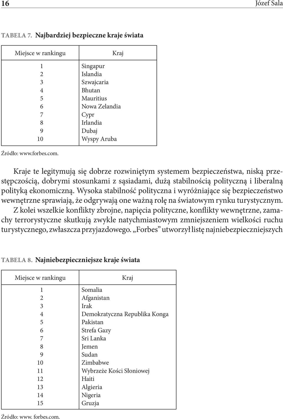 Kraje te legitymują się dobrze rozwiniętym systemem bezpieczeństwa, niską przestępczością, dobrymi stosunkami z sąsiadami, dużą stabilnością polityczną i liberalną polityką ekonomiczną.