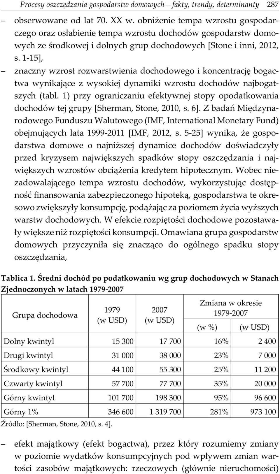 1-15], znaczny wzrost rozwarstwienia dochodowego i koncentracjê bogactwa wynikaj¹ce z wysokiej dynamiki wzrostu dochodów najbogatszych (tabl.