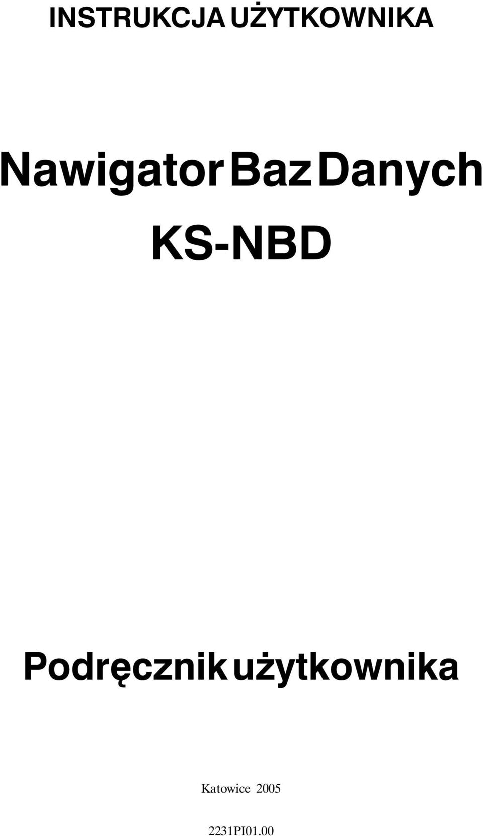 KS-NBD Podręcznik