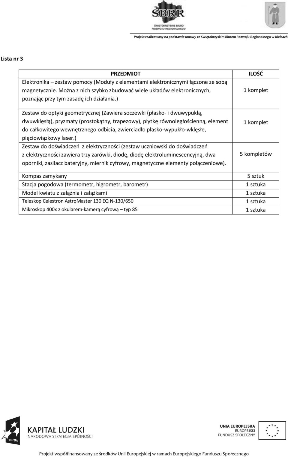 ) Zestaw do optyki geometrycznej (Zawiera soczewki (płasko- i dwuwypukłą, dwuwklęsłą), pryzmaty (prostokątny, trapezowy), płytkę równoległościenną, element do całkowitego wewnętrznego odbicia,