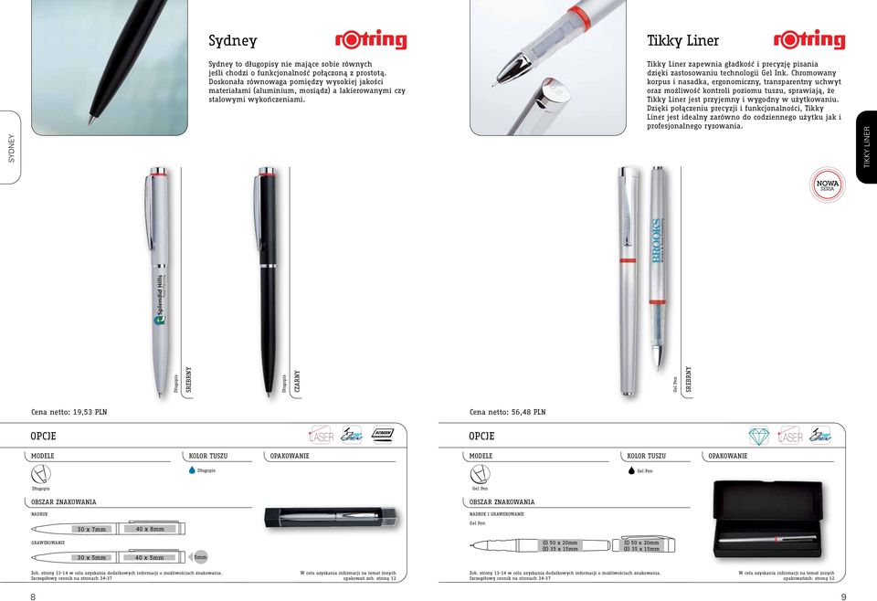 Tikky Liner zapewnia gładkość i precyzję pisania dzięki zastosowaniu technologii Gel Ink.