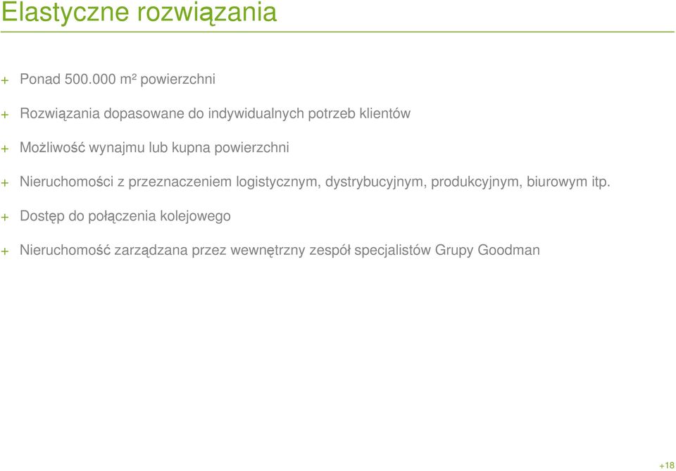 wynajmu lub kupna powierzchni + Nieruchomości z przeznaczeniem logistycznym,