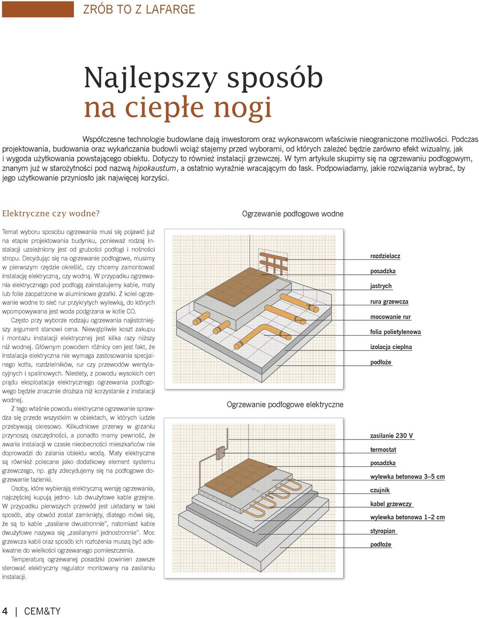 Dotyczy to również instalacji grzewczej. W tym artykule skupimy się na ogrzewaniu podłogowym, znanym już w starożytności pod nazwą hipokaustum, a ostatnio wyraźnie wracającym do łask.