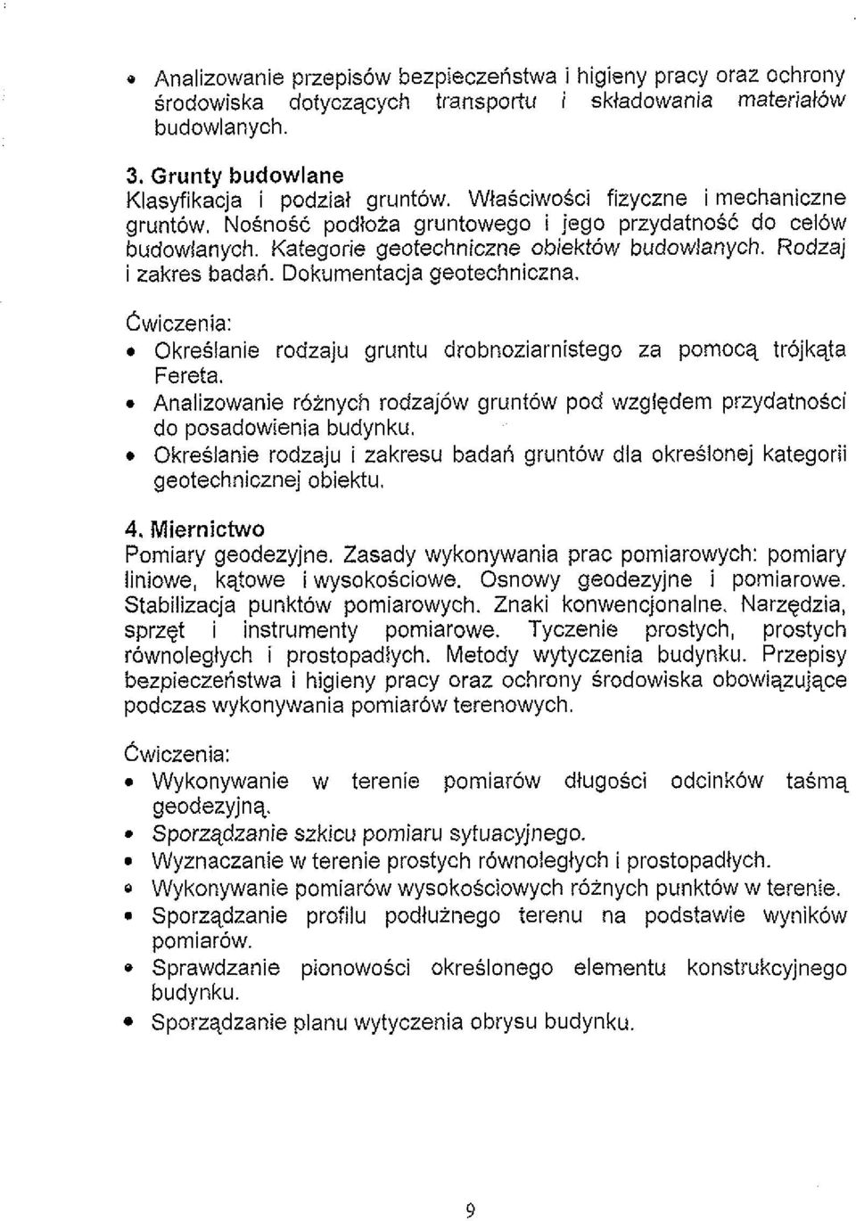 ~ok;mencacja geotechniczna. Okreslanie rodzaju gruntu drobnoziarnistego za pomocq trojkqta Fereta.. Analizowanie roinych rodzajow gruntow pod wzglgdem przydatnosci do posadowienia budynku.