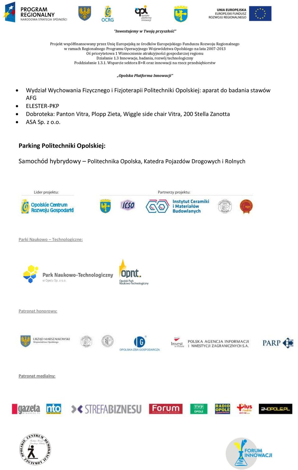 Zanotta ASA Sp. z o.o. Parking Politechniki Opolskiej: Samochód hybrydowy Politechnika Opolska,