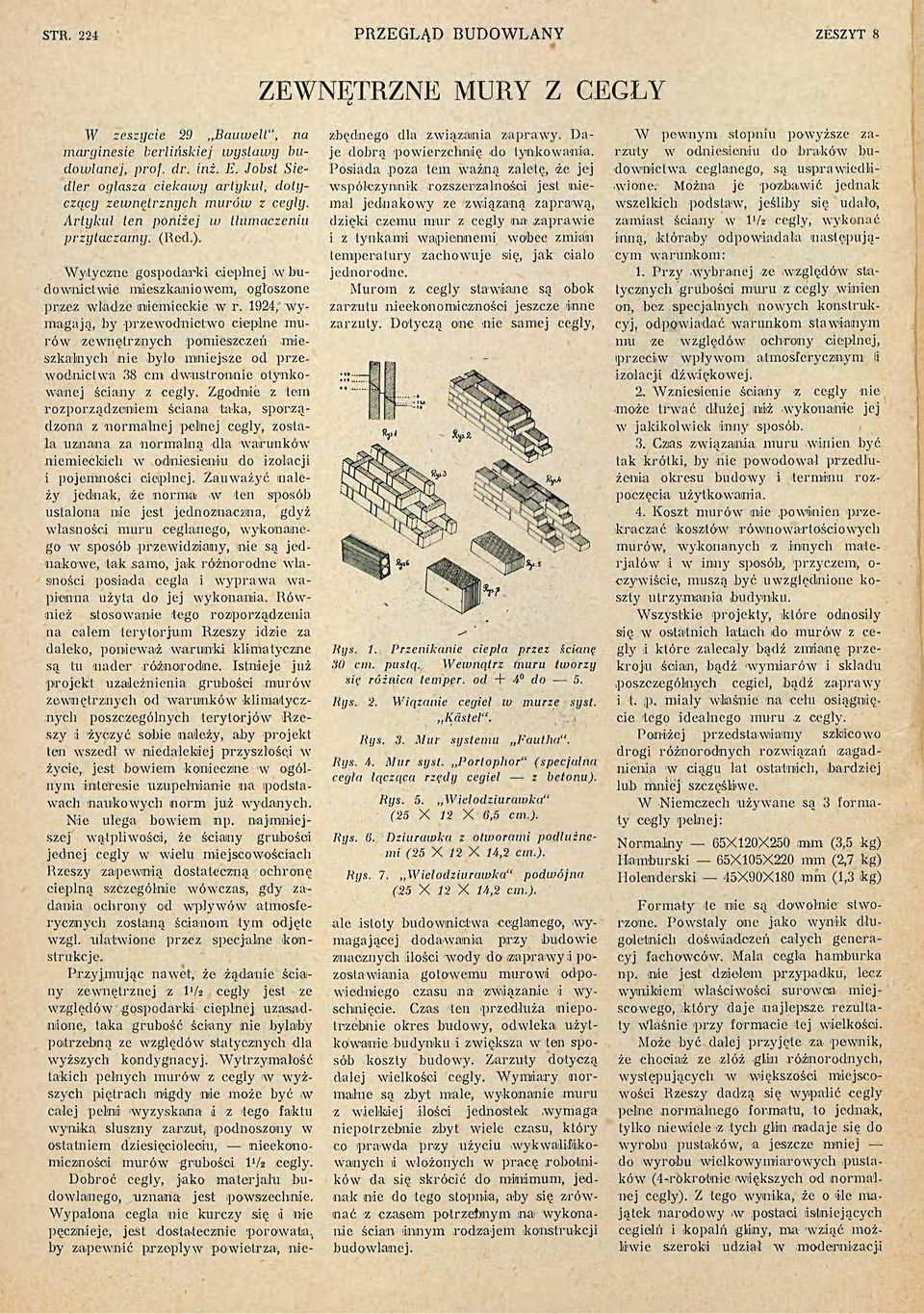 Wytyczne gospodarki cieplnej w budownictwie md esz kani o wem, ogłoszone przez władze niemieckie w r.