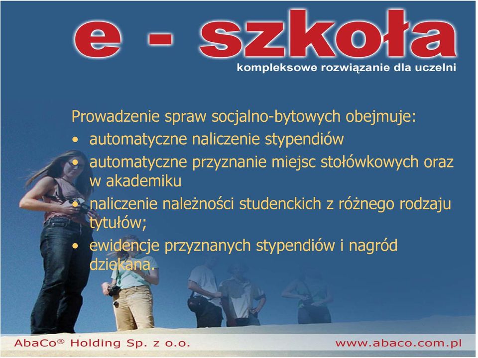 stołówkowych oraz w akademiku naliczenie należności studenckich