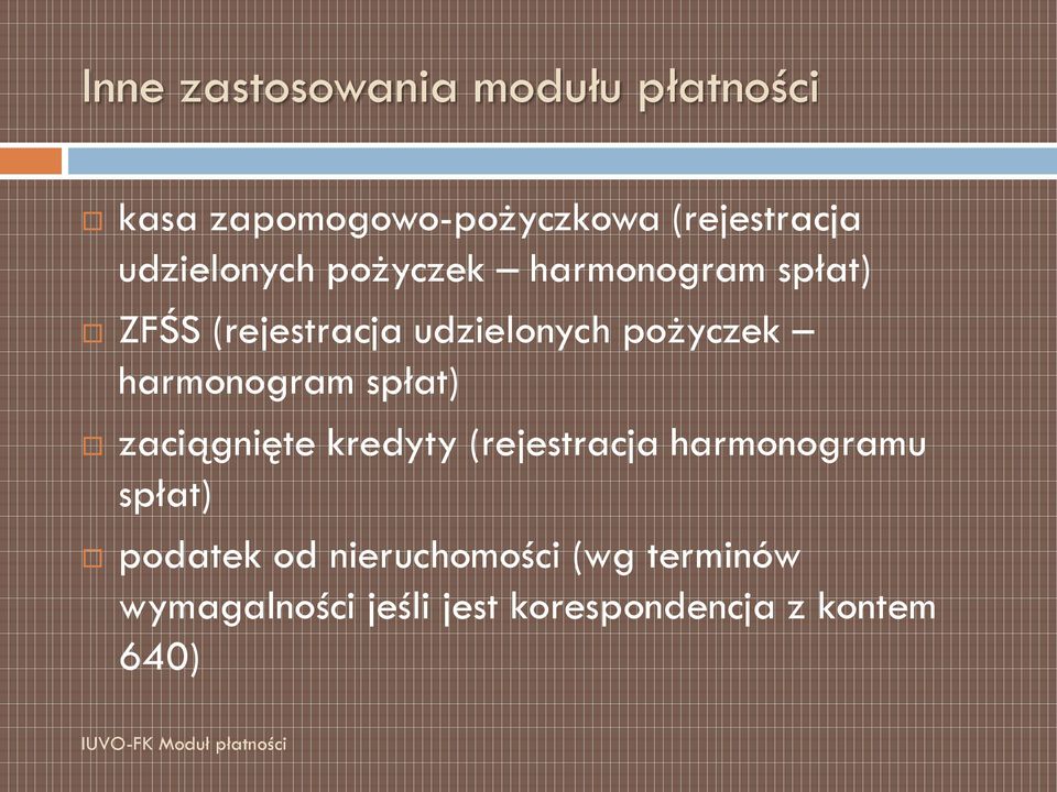 harmonogram spłat) zaciągnięte kredyty (rejestracja harmonogramu spłat)