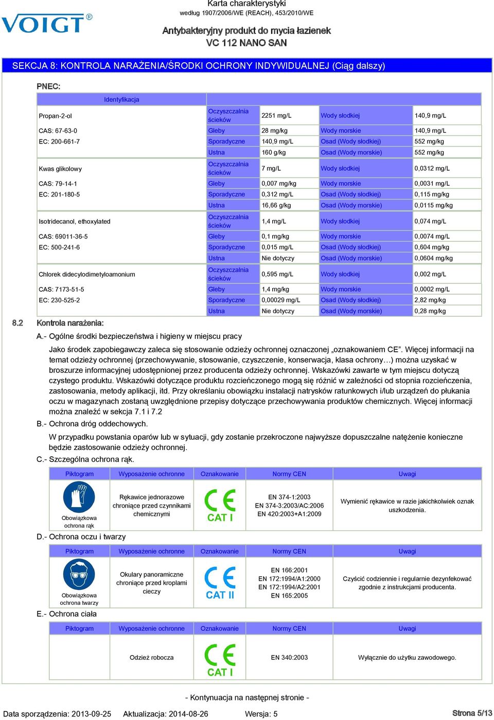 Oczyszczalnia ścieków Gleby Sporadyczne Oczyszczalnia ścieków Gleby Sporadyczne B.- Ochrona dróg oddechowych. A.