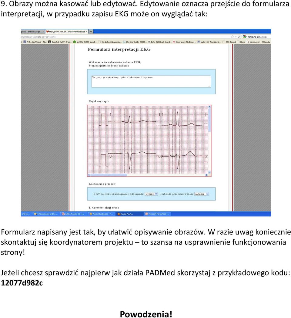 Formularz napisany jest tak, by ułatwić opisywanie obrazów.