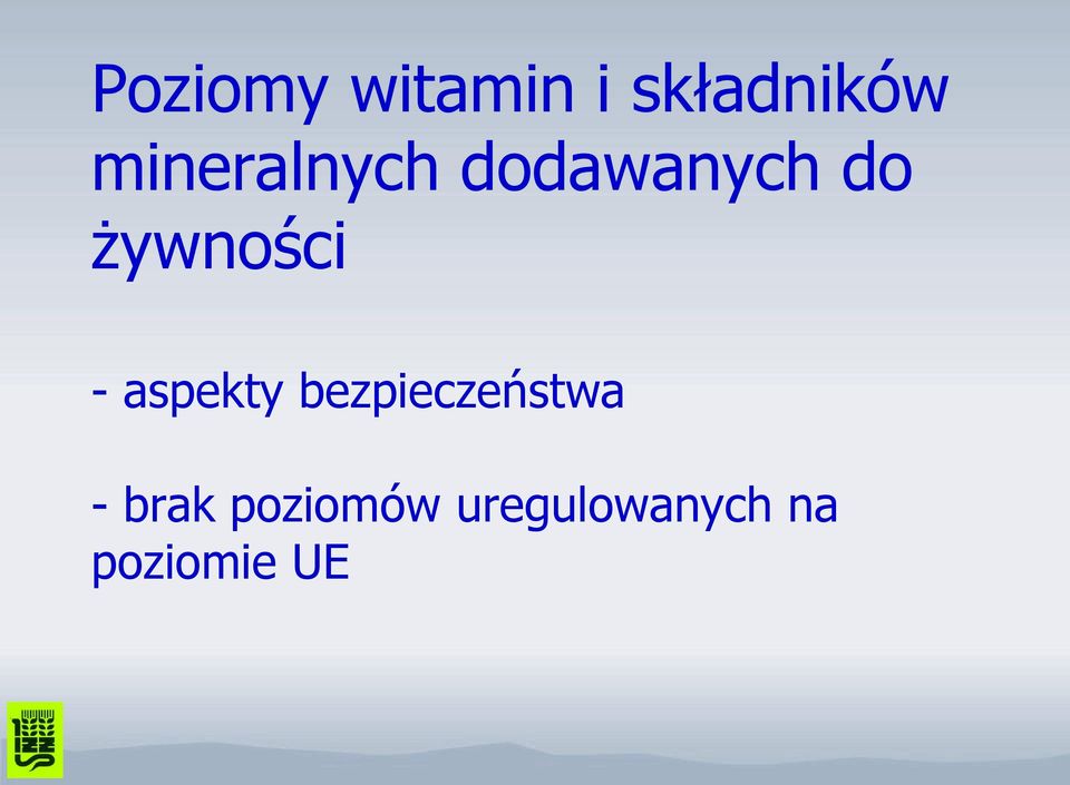 żywności - aspekty bezpieczeństwa