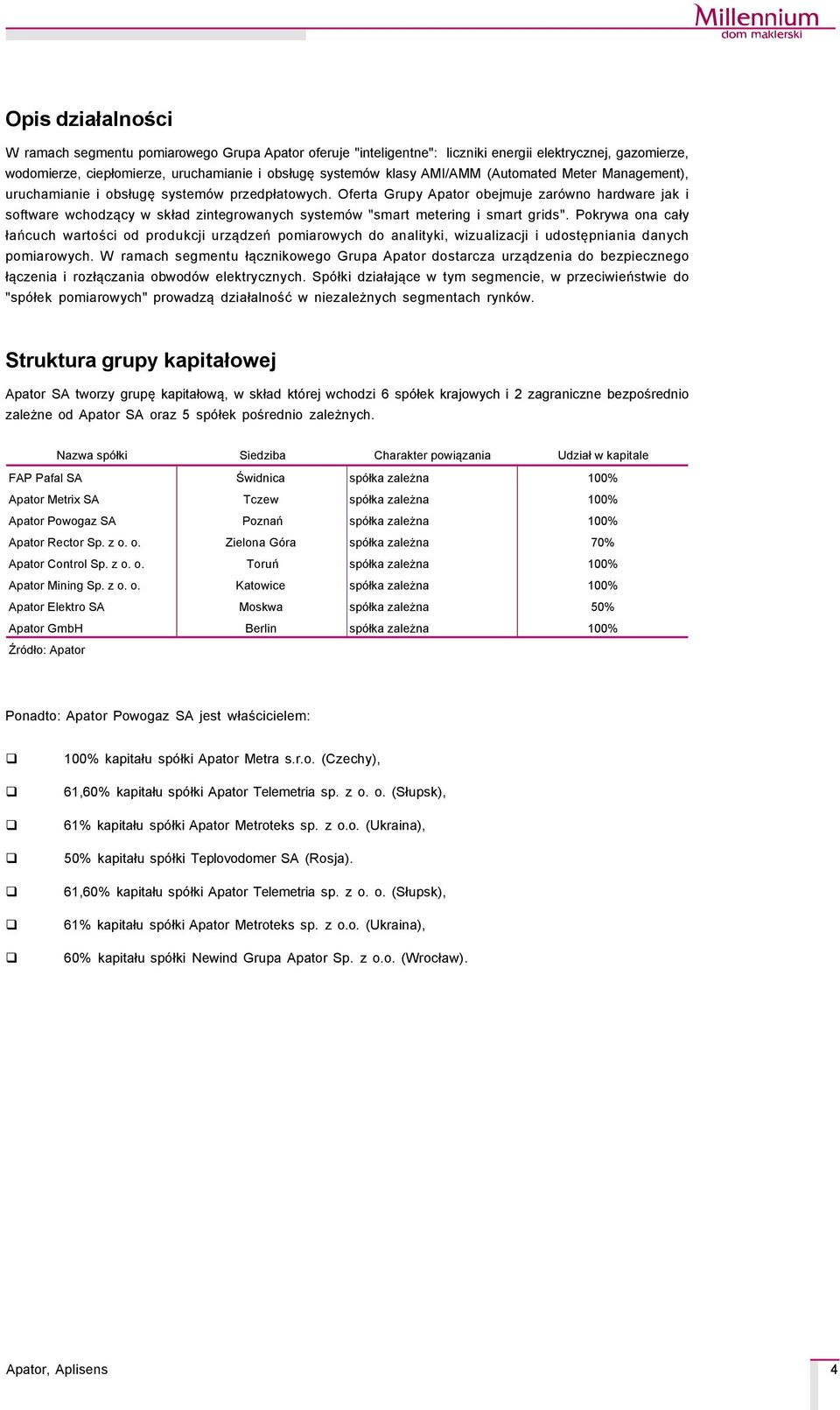 Oferta Grupy Apator obejmuje zarçwno hardware jak i software wchodzący w skład zintegrowanych systemçw "smart metering i smart grids".