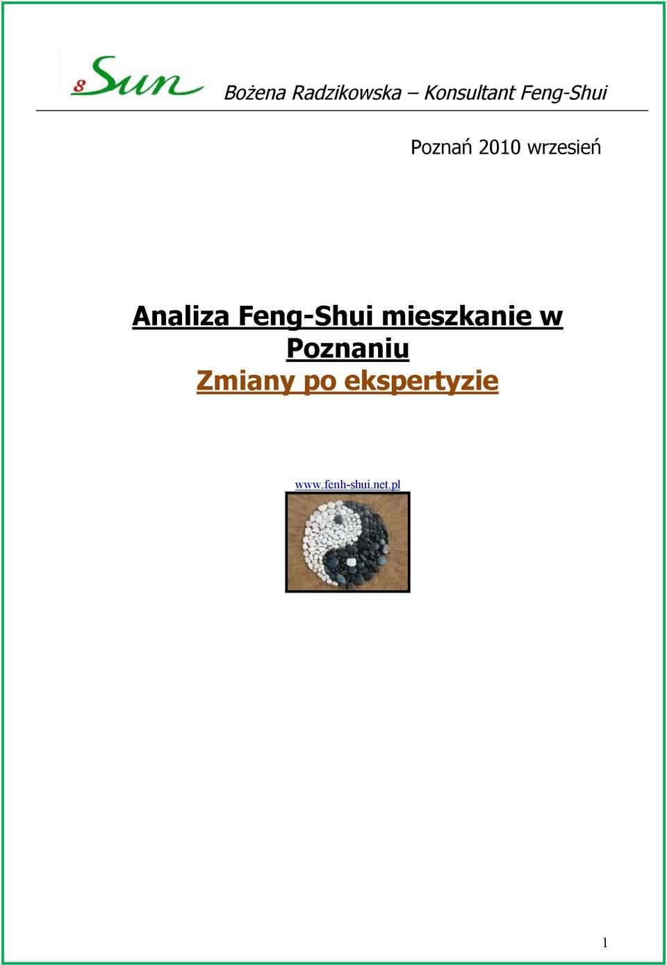 Analiza Feng-Shui mieszkanie w