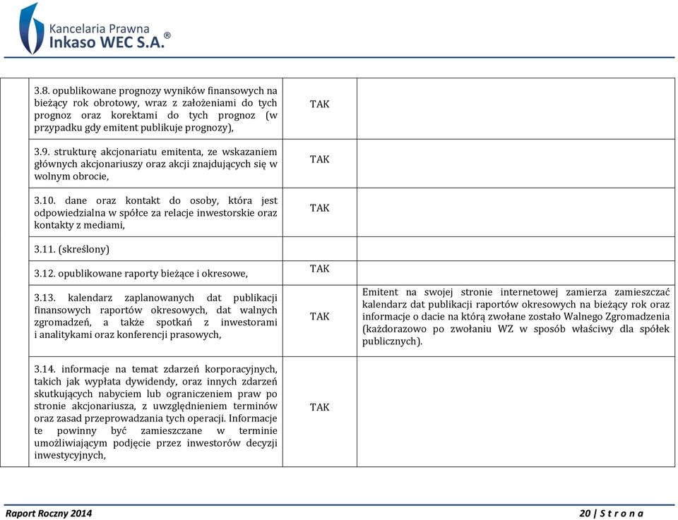 strukturę akcjonariatu emitenta, ze wskazaniem głównych akcjonariuszy oraz akcji znajdujących się w wolnym obrocie, 3.10.