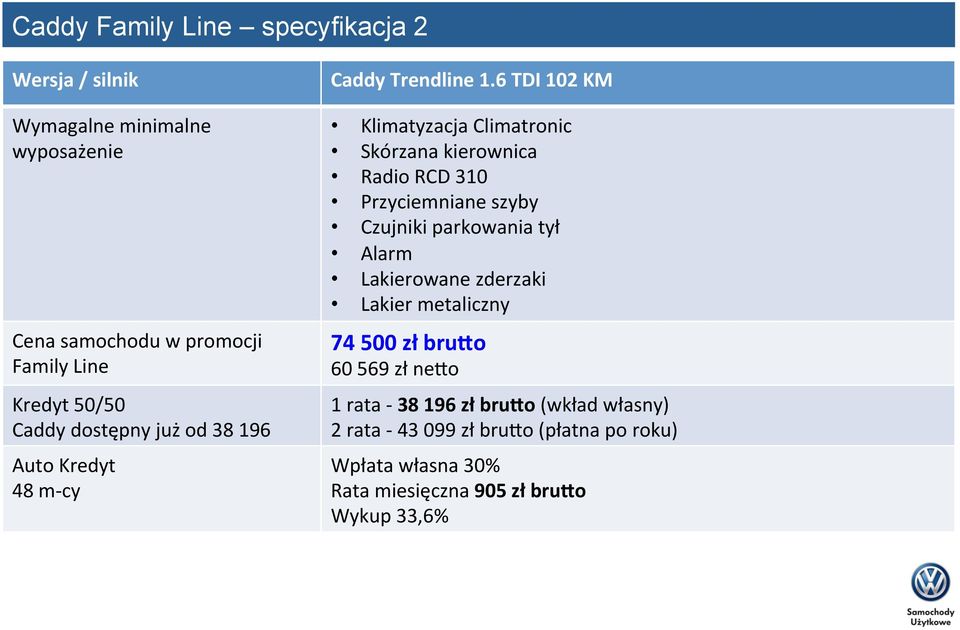 6 TDI 102 KM Klimatyzacja Climatronic Skórzana kierownica Przyciemniane szyby Czujniki parkowania tył