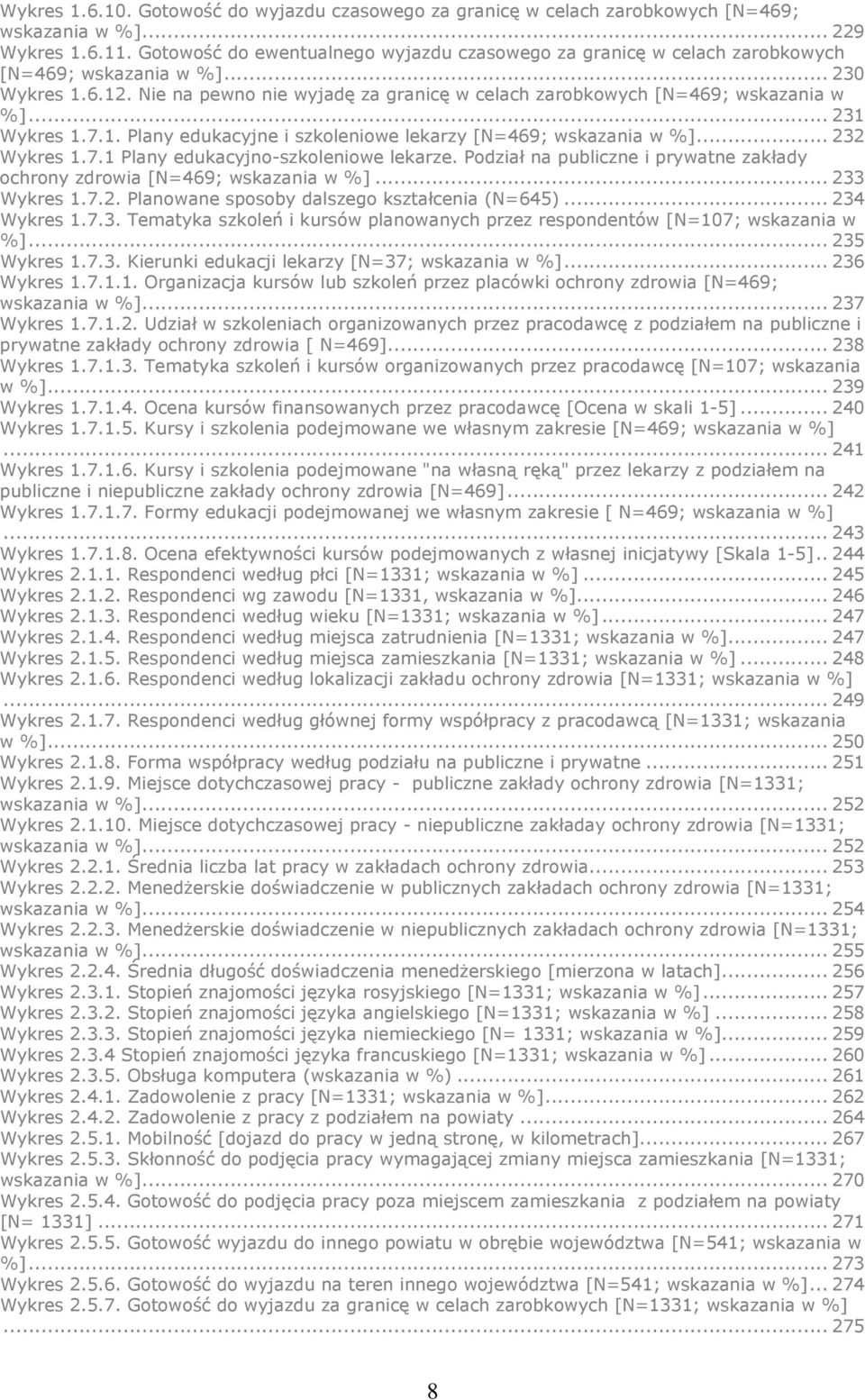 .. 231 Wykres 1.7.1. Plany edukacyjne i szkoleniowe lekarzy [N=469; wskazania w %]... 232 Wykres 1.7.1 Plany edukacyjno-szkoleniowe lekarze.