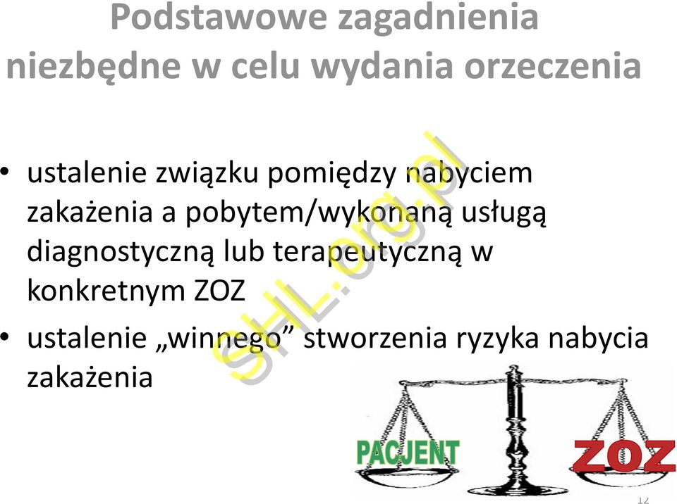 pobytem/wykonaną usługą diagnostyczną lub terapeutyczną w