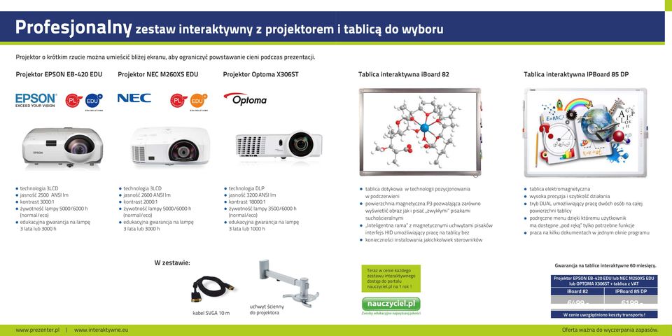 żywotność lampy 5000/6000 h (normal/eco) edukacyjna gwarancja na lampę 3 lata lub 3000 h technologia 3LCD jasność 2600 ANSI lm kontrast 2000:1 żywotność lampy 5000/6000 h (normal/eco) edukacyjna