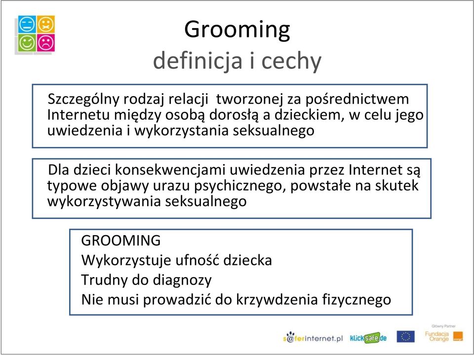 uwiedzenia przez Internet są typowe objawy urazu psychicznego, powstałe na skutek wykorzystywania